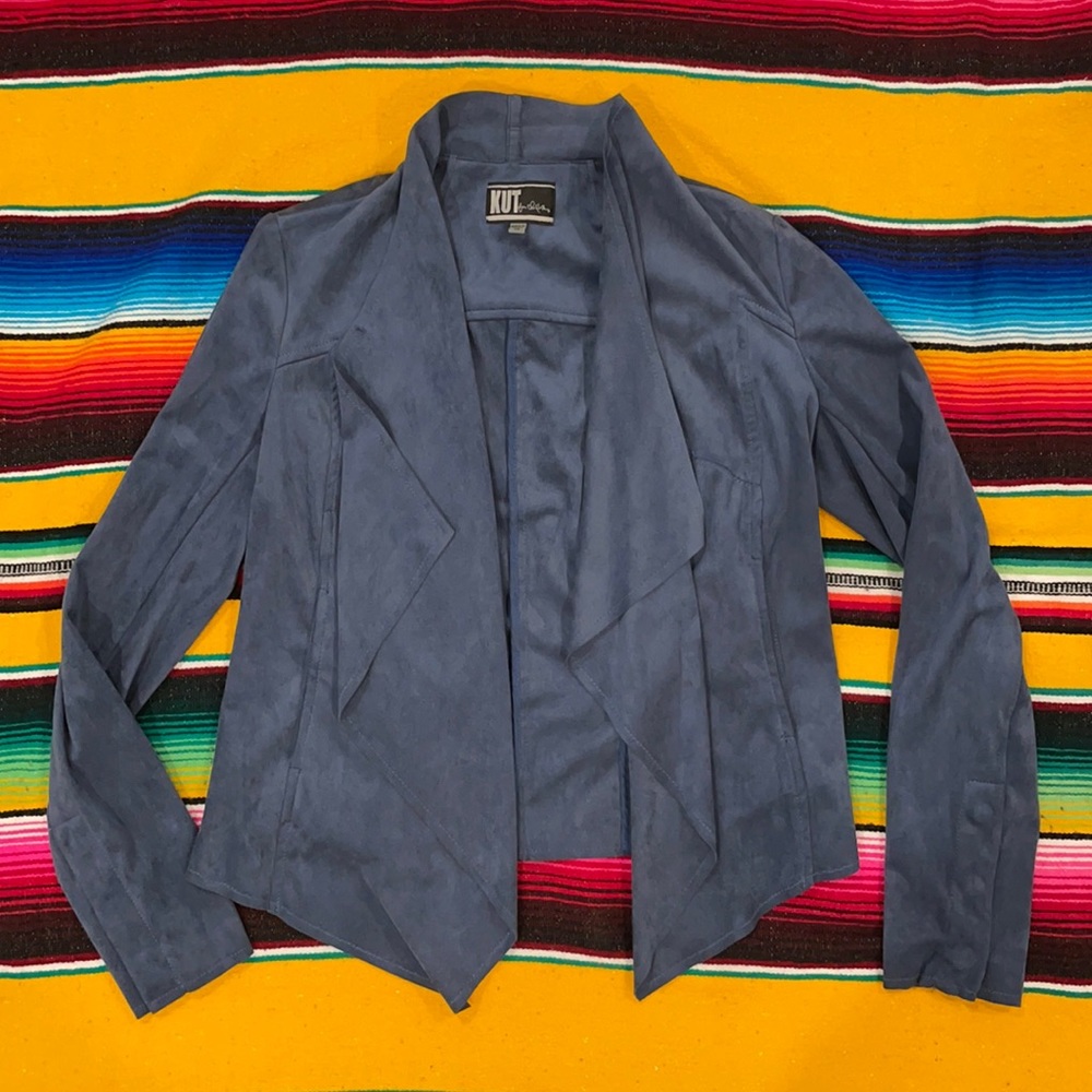 KUT from the Kloth Suede Drape Jacket